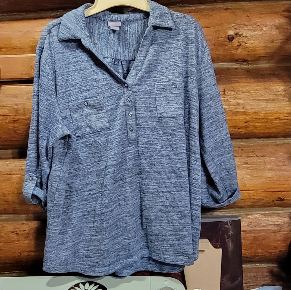 Laura Scott SzXL blue top